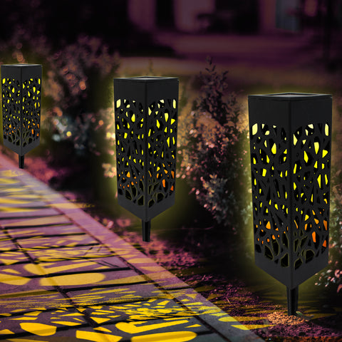 Solar Powered Outdoor LED Path Lights 2 Pack