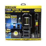 ZeroDark 3 Pc Tactical Set with Flashlight, Lantern, & Headlamp