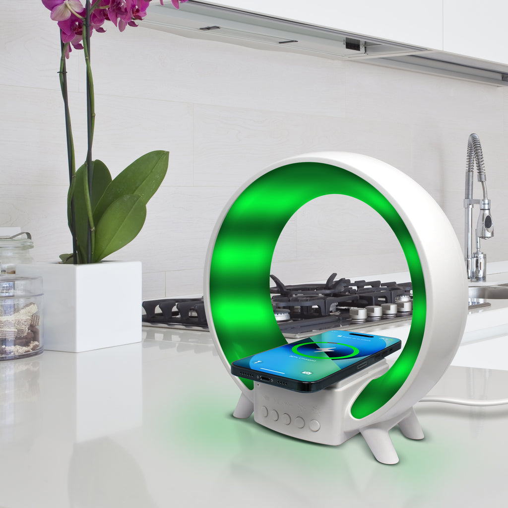 SoundSphere RGB Light Show Speaker with Wireless Charger