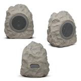 2 Pack LED True Wireless Rugged Rock Outdoor Speakers