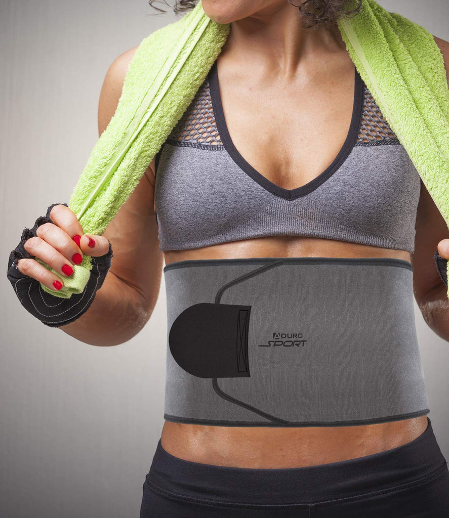 Activegear Premium Waist Trimmer Belt Slim Body Sweat Wrap for Stomach and  Back for sale online