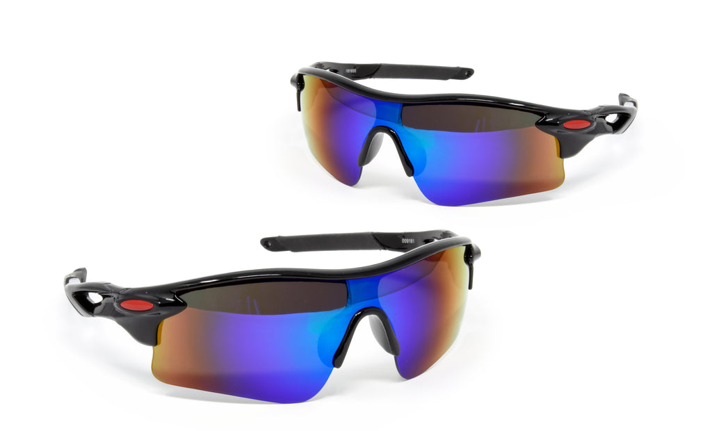  Rapid Eyewear Edge Black UV400 CYCLING & RUNNING SUNGLASSES  With Interchangeable Polarized, Clear & Low Light Lenses. Anti Fog Blue  Light Blocking Sports Glasses for Men & Women : Sports 