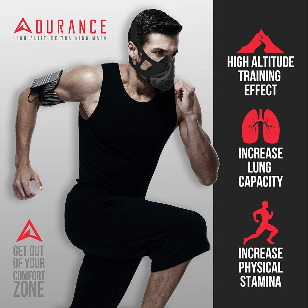 Aduro Sport High Altitude Training Mask for Cardio Training Running  Breathing Workout for Men & Women