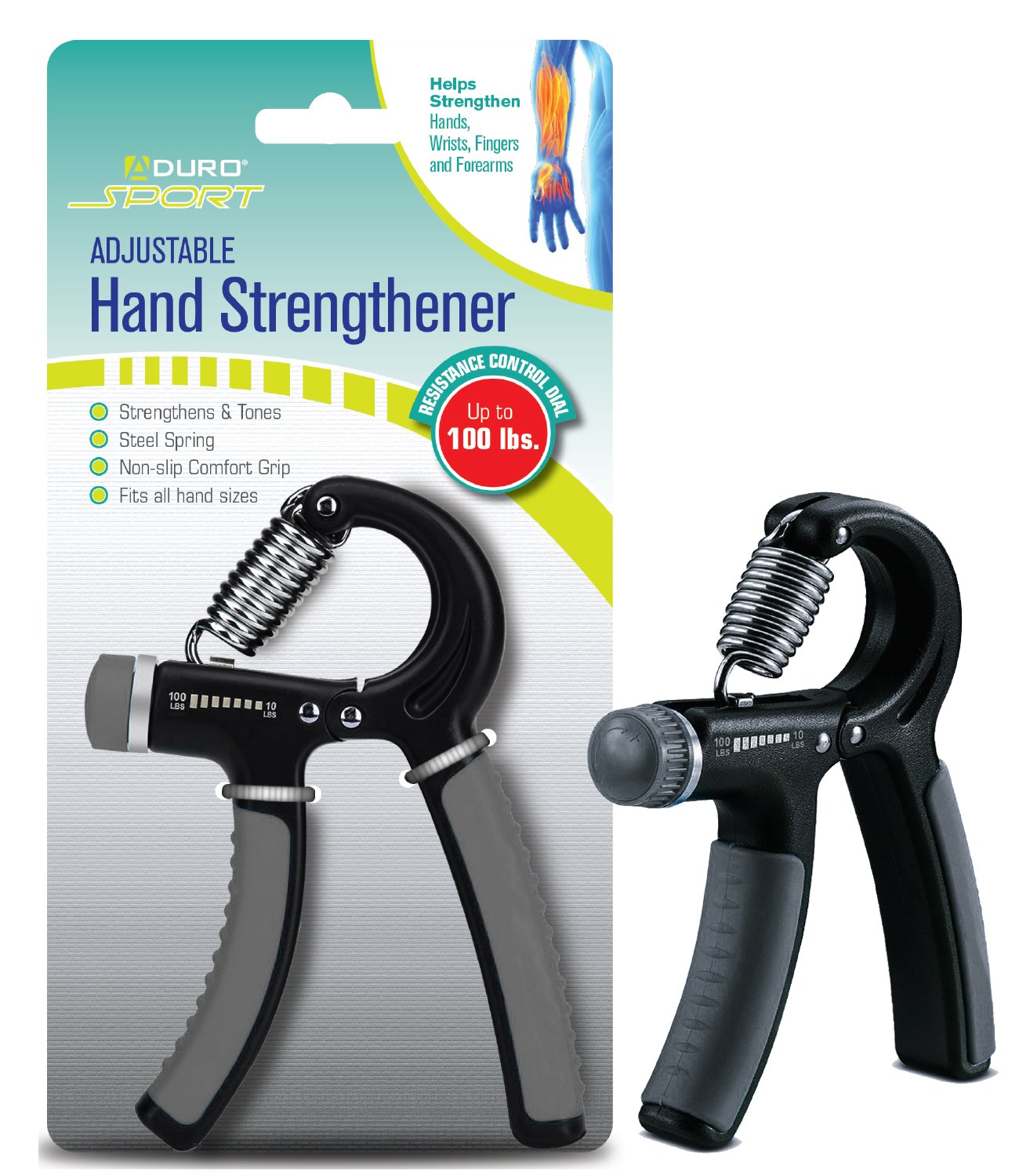 Hand Grip Strengthener, TSV Hand Squeezer Exerciser Adjustable